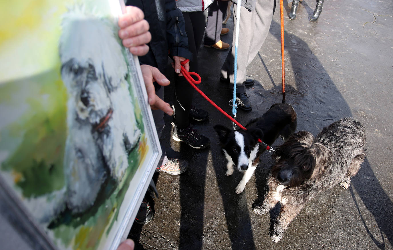 Numerosos fieles acudieron a Urkiola en el día de San Antonio para bendecir a sus mascotas.