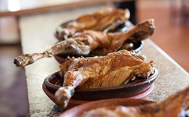 Sus asados bien tostados.