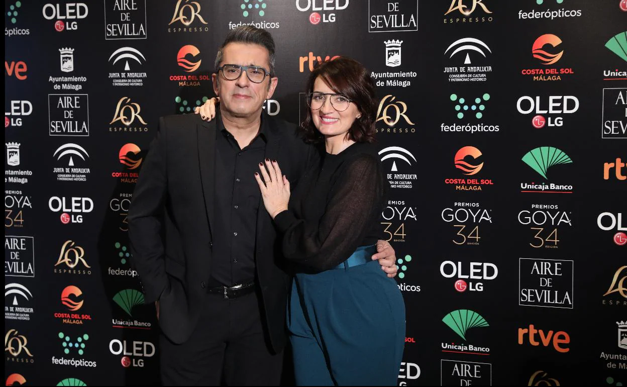 Buenafuente y Silvia Abril, en la presentación de la gala en Málaga. 