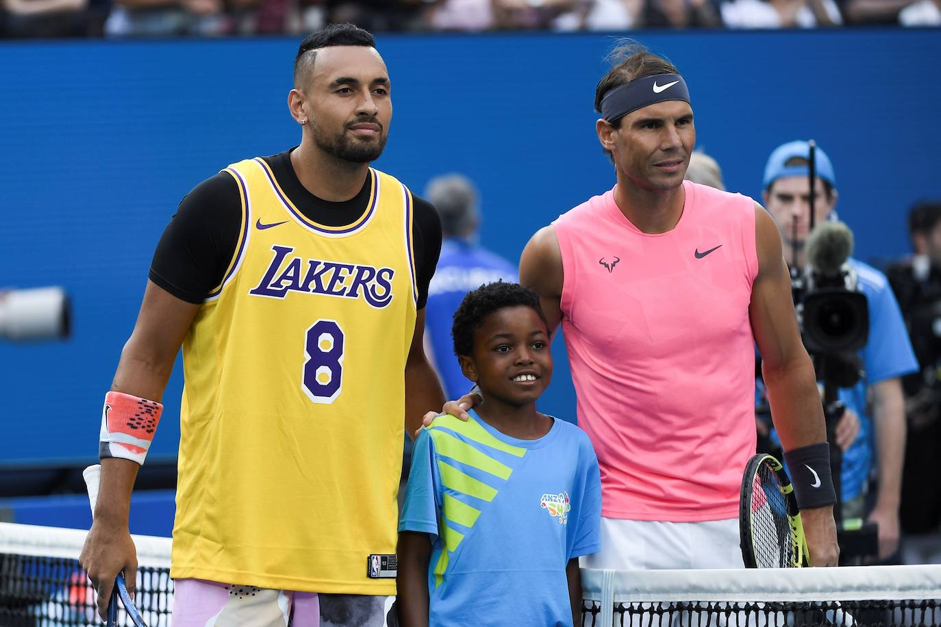 Kyrgios quiso homenajear a Bryant antes del partido contra Nadal en el primer Grand Slam del año.