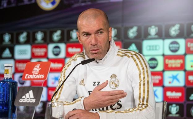 Zinedine Zidane, durante la rueda de prensa. 