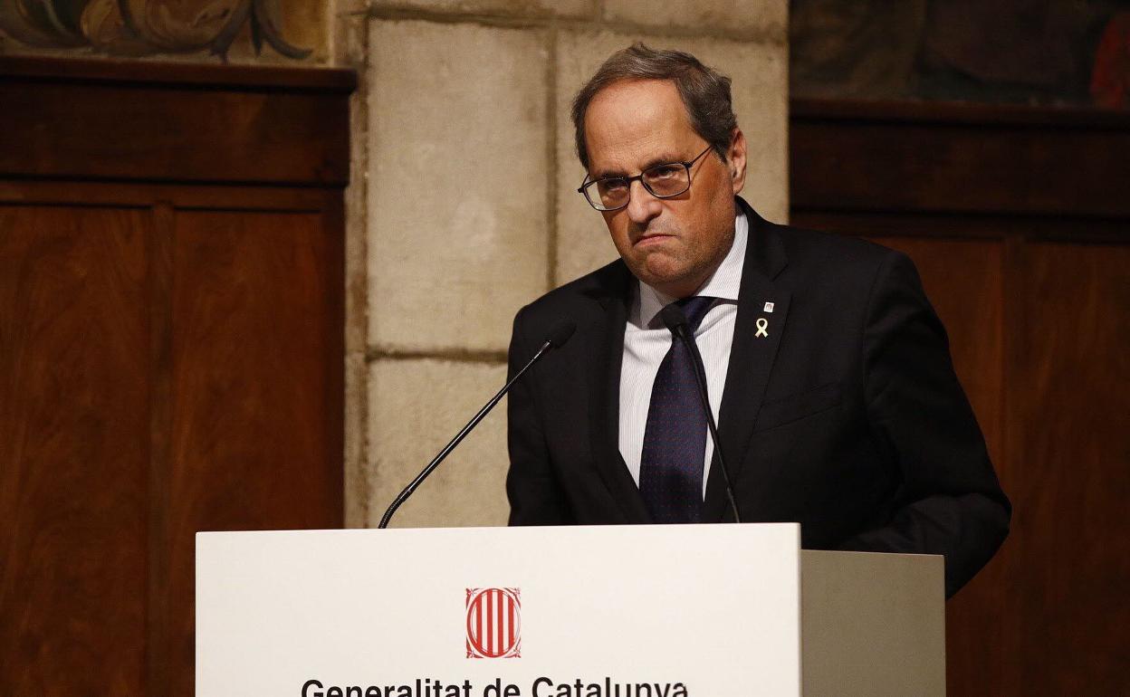 Quim Torra, en un acto reciente en el Palau de la Generalitat. 