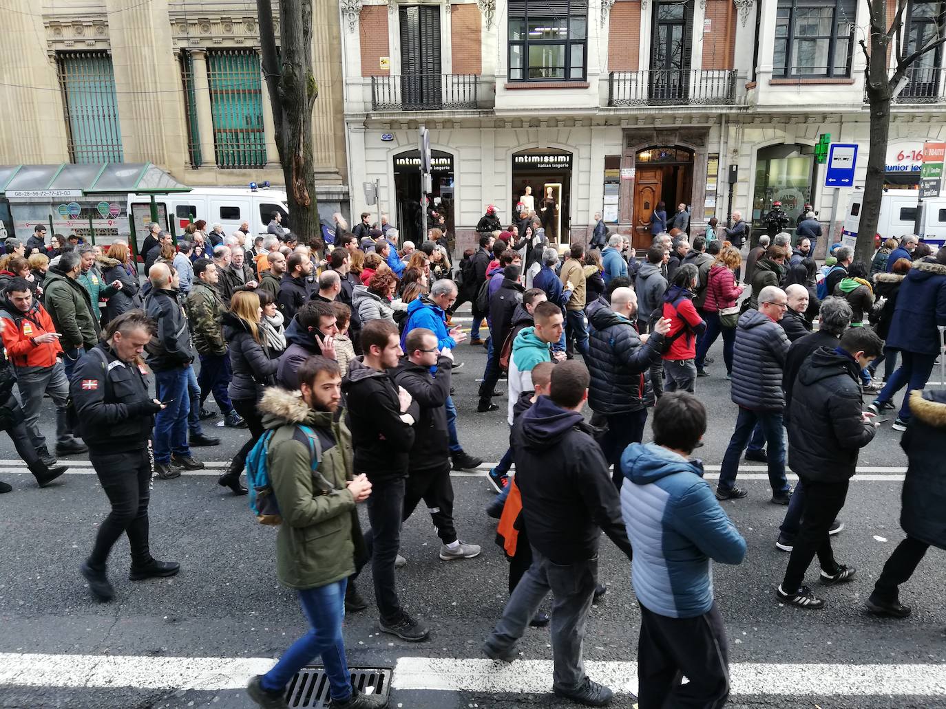 Fotos: Las jornada de huelga en Bilbao, en imágenes