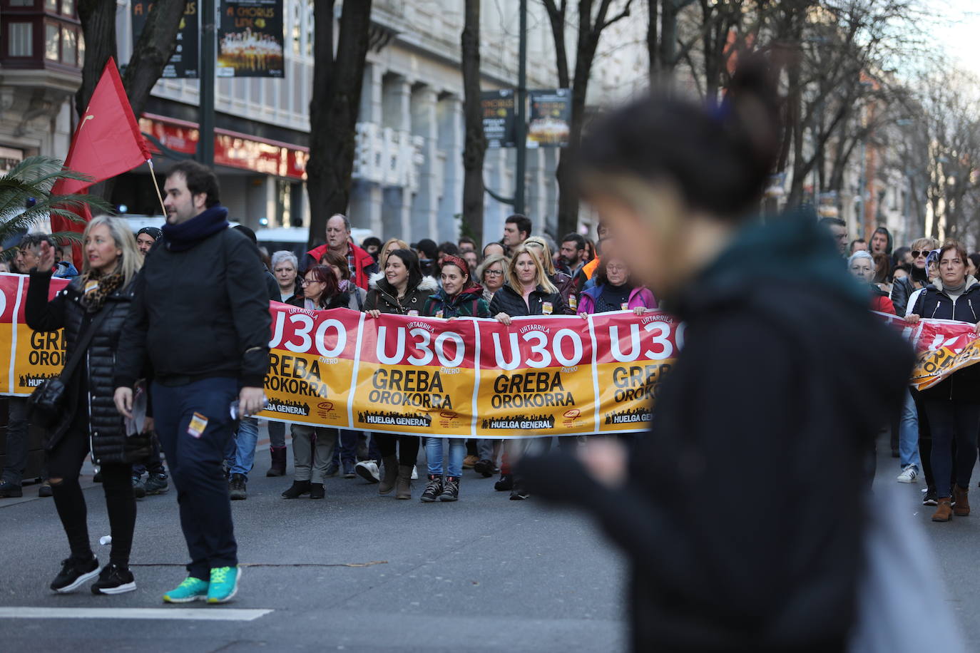 Fotos: Las jornada de huelga en Bilbao, en imágenes