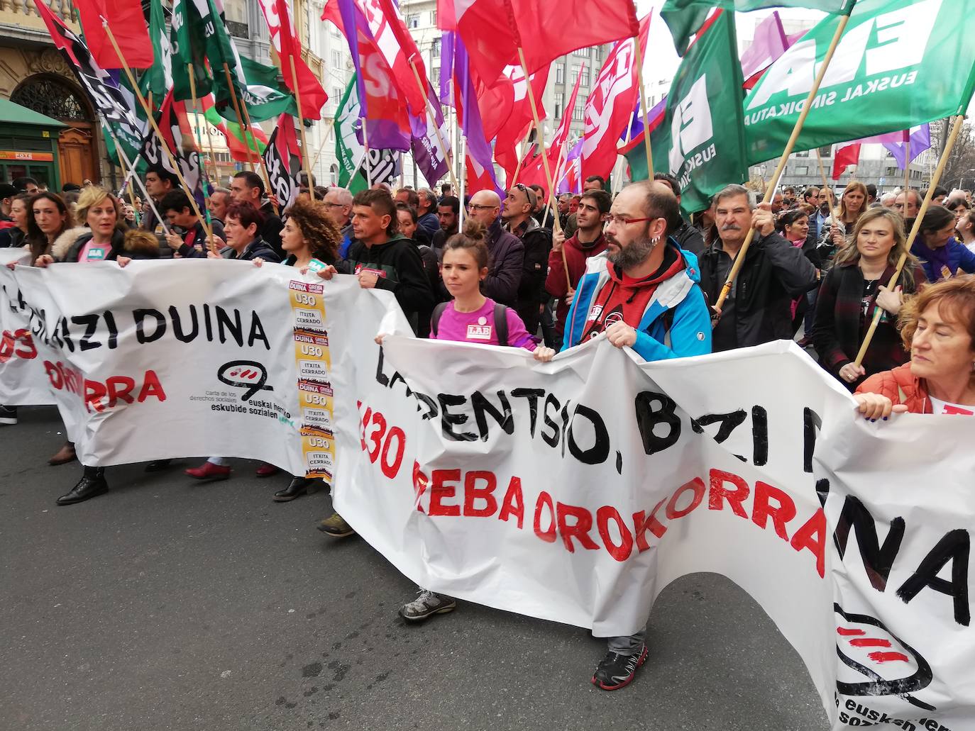 Fotos: Las jornada de huelga en Bilbao, en imágenes