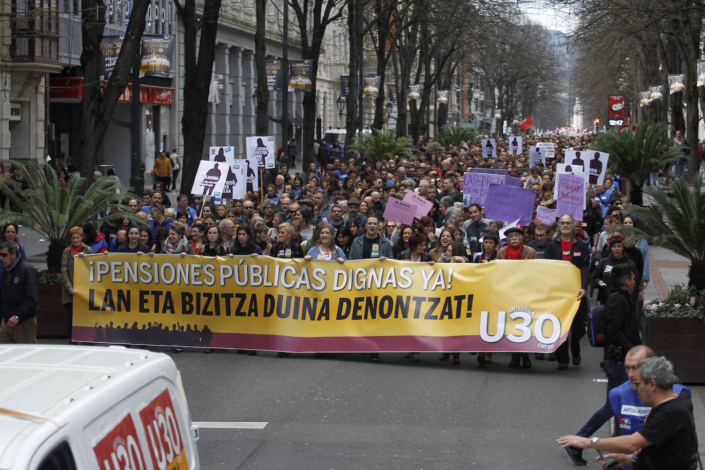 Fotos: Las jornada de huelga en Bilbao, en imágenes