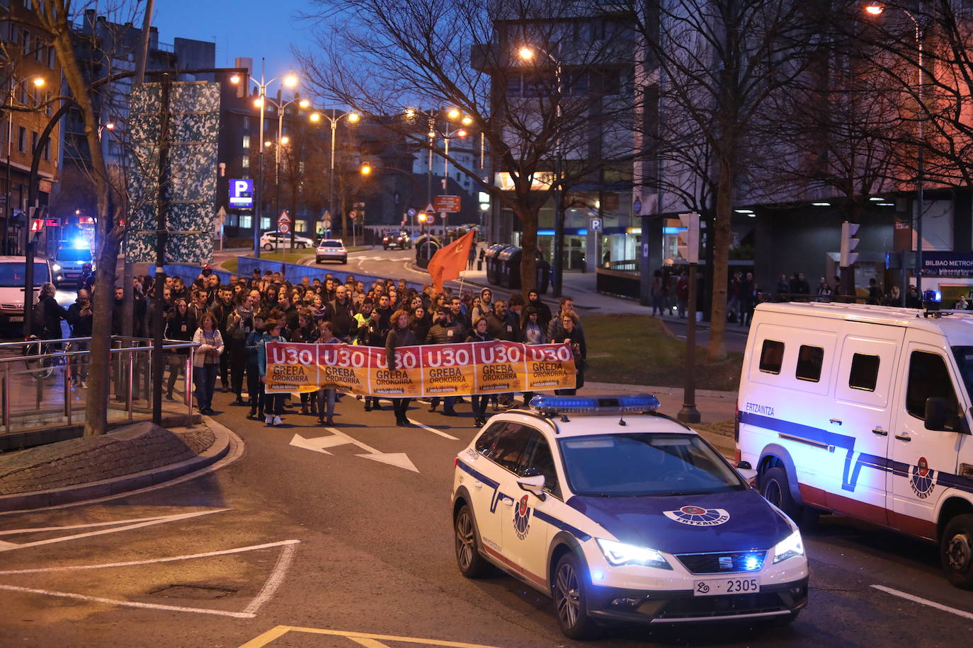 Fotos: Las jornada de huelga en Bilbao, en imágenes