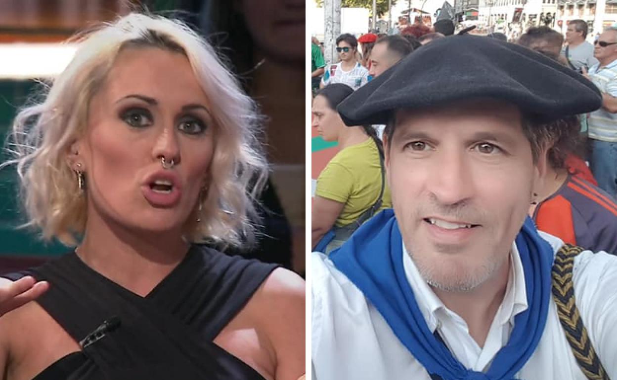 La actriz Ane Lindane y el txistulari Joselu Angulo.