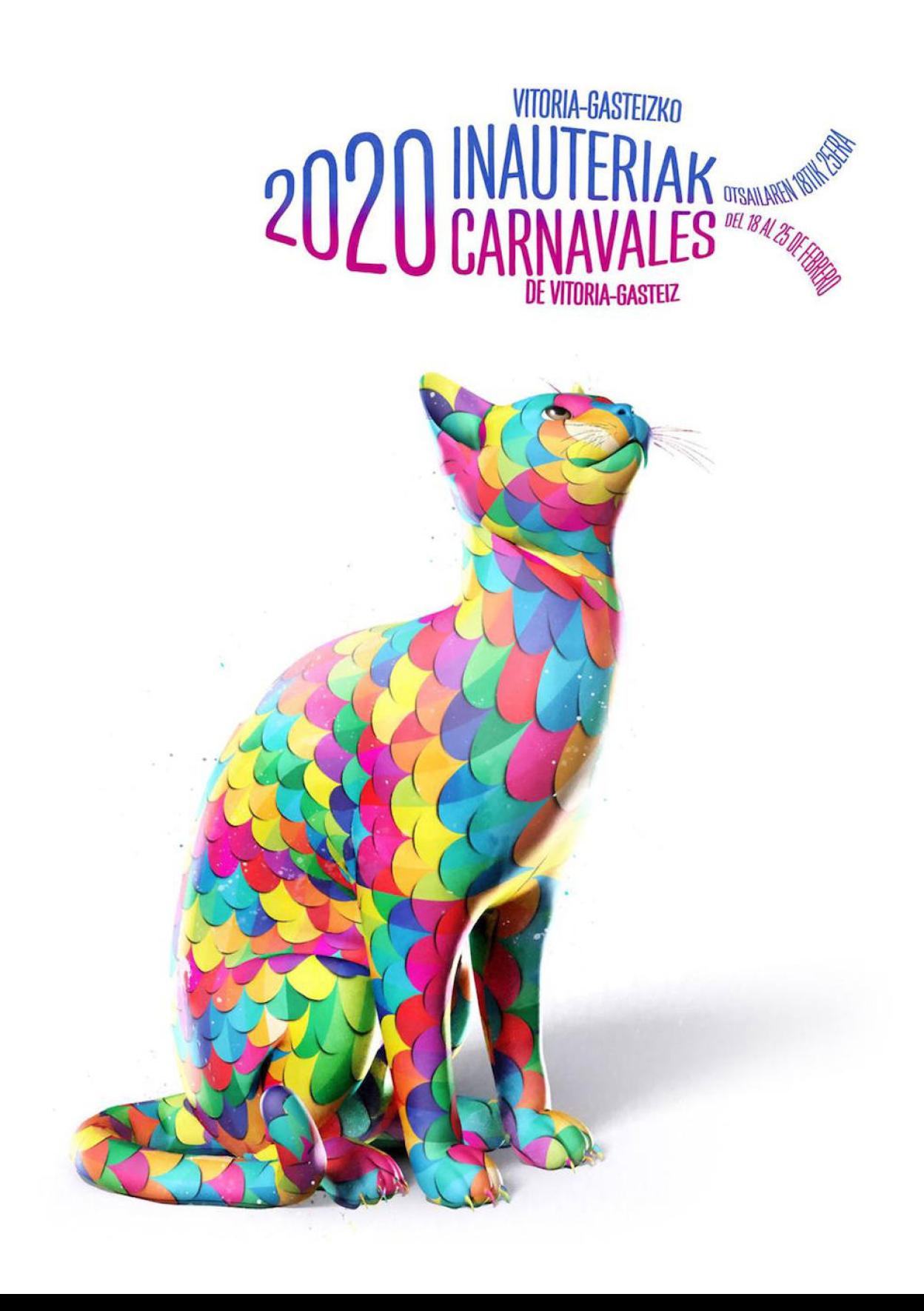 Cartel ganador del Carnaval de Vitoria-Gasteiz 2020.