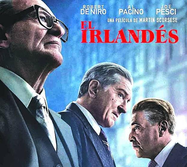 Cartel de 'El Irlandés', que no ha llegado a la capital vizcaína.