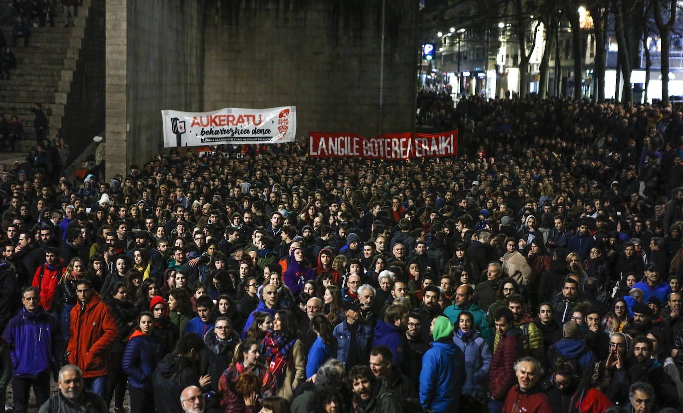 Imagen de la manifestación en los Fueros. 
