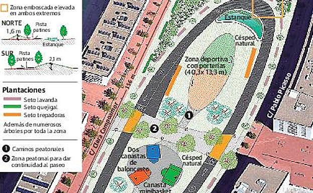 Así será el parque con patinaje de Aldaia.