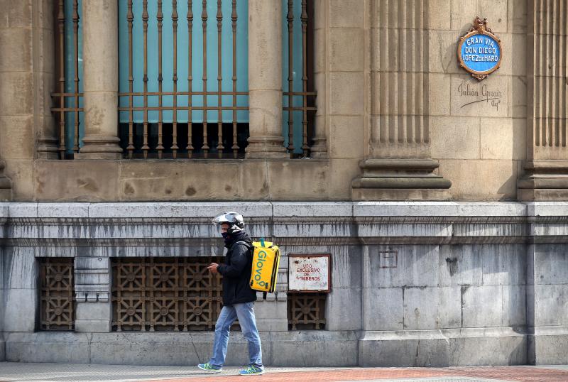 Un trabajador autónomo, en Bilbao