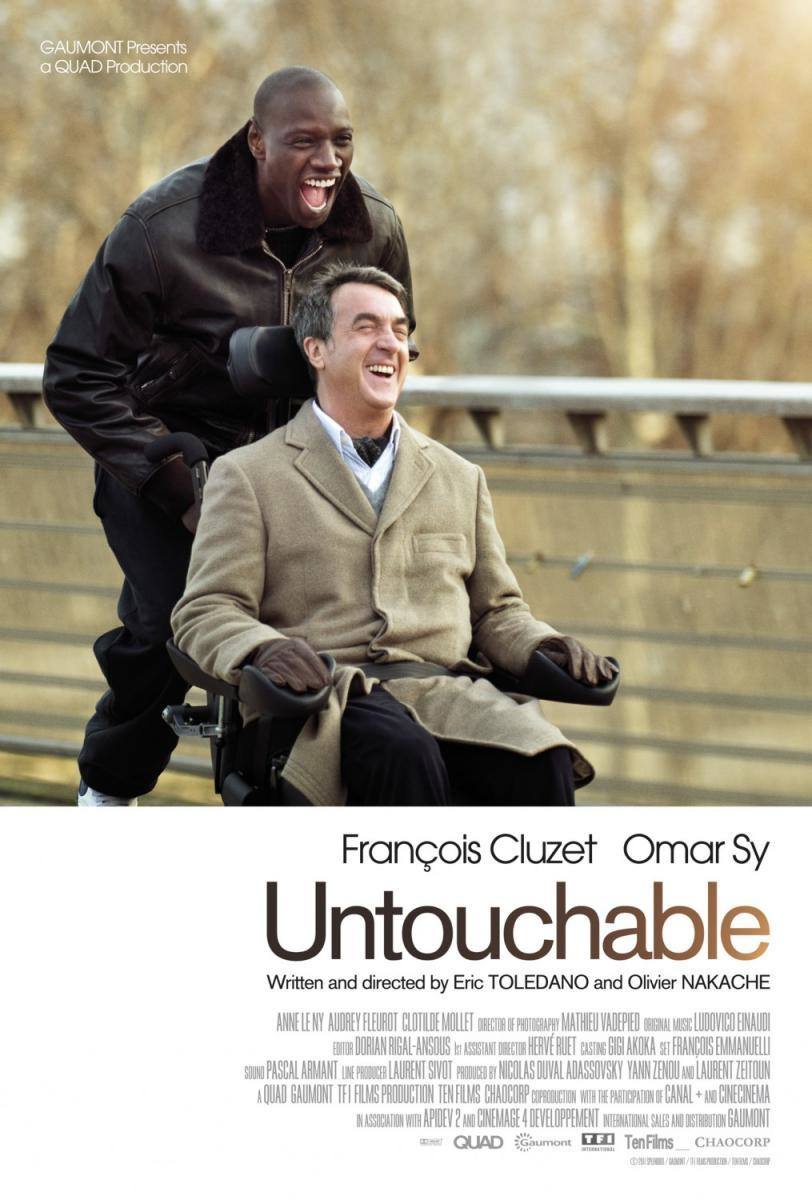 'Intocable' (2011). Es una de esos filmes que te devuelven la fe en la humanidad. Una extraña amistad se desarrolla entre un millonario que quedó paralítico en un accidente y un joven de los suburbios.