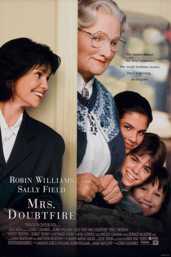 Señora Doubtfire' (1993). Un clásico de los 90 para toda la familia protagonizado por Robin Williams. Un padre recién divorciado se hará pasará por niñera para seguir viendo a sus hijos