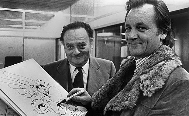 Albert Uderzo y René Goscinny, los padres de Astérix, en 1970.