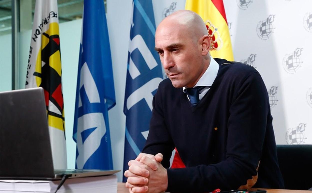 El presidente de la Federación Española de Fútbol, Luis Rubiales