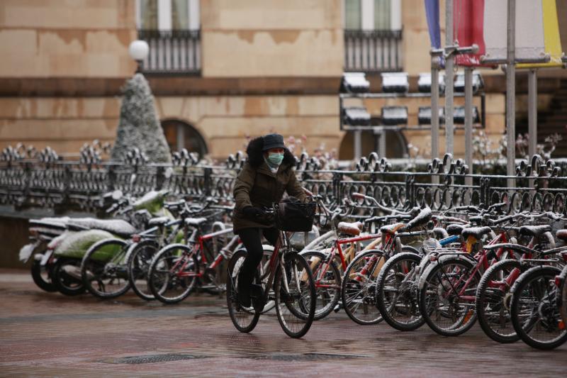 Fotos: Nieve en la Vitoria confinada