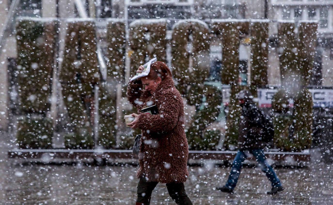 Fotos: Nieve en la Vitoria confinada