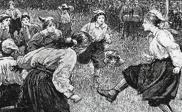 Dibujo de aquel primer partido de 1895. 