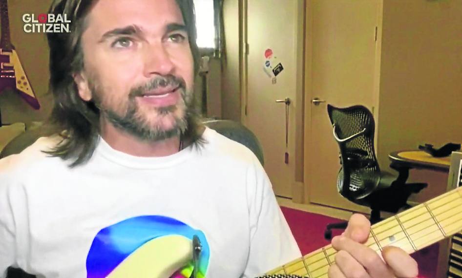 El colombiano Juanes se sumó al concierto desde su estudio.