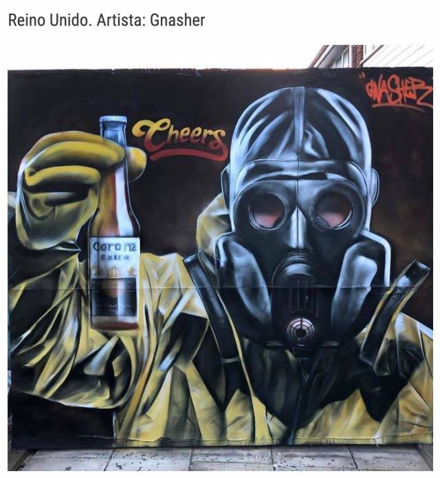 Fotos: Los graffitis del coronavirus en el mundo
