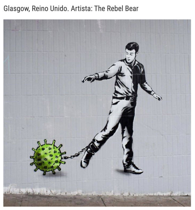 Fotos: Los graffitis del coronavirus en el mundo