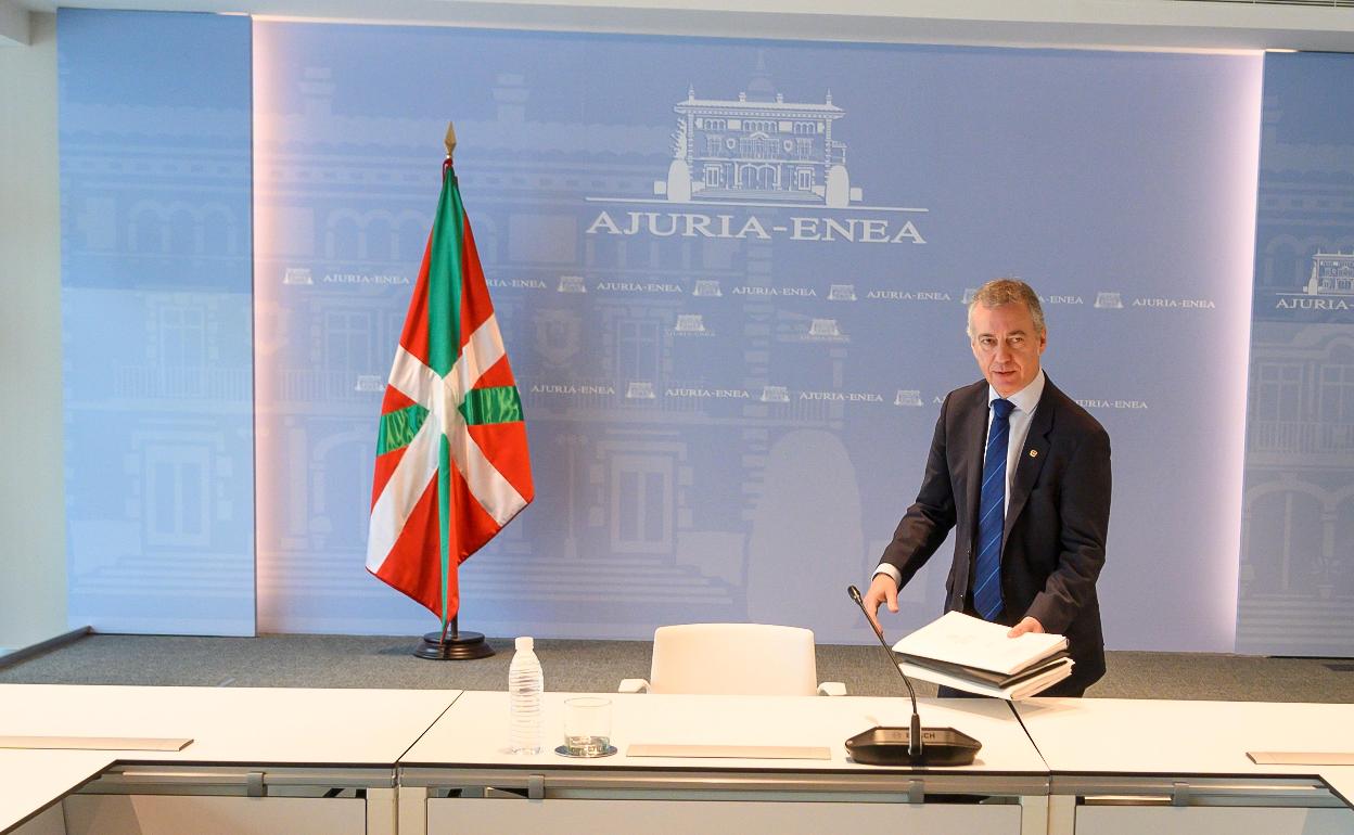 Urkullu preside la reunión de este jueves de la mesa de partidos. 