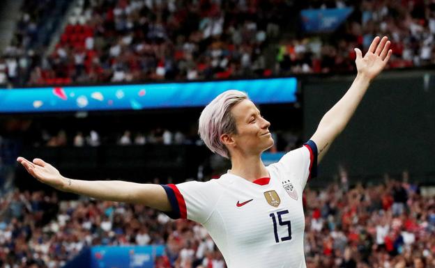 Megan Rapinoe en el Mundial de Francia de 2019. 