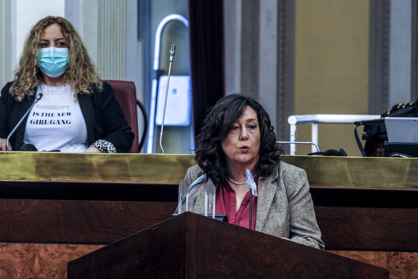 Itziar Gonzalo durante su intervención en el pleno. 