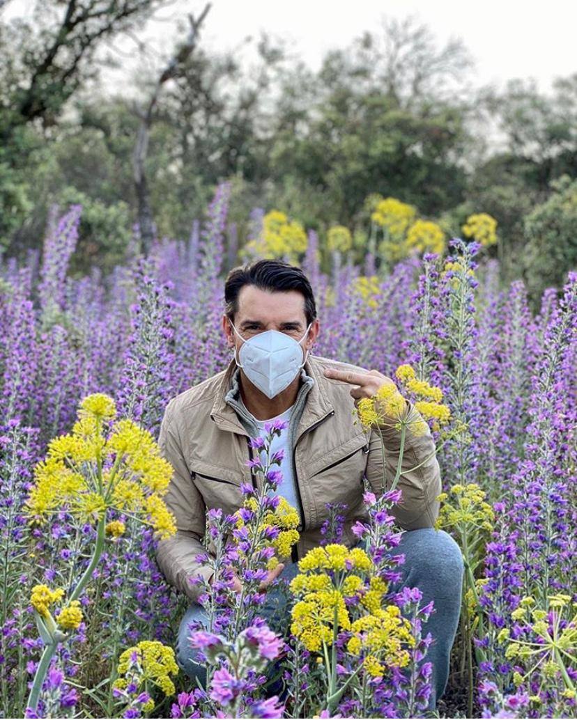 El presentador de televisión gallego Jesús Vázquez, de 54 años, compartía esta imagen con sus más de 900.450 seguidores en su perfil de Instagram. En la estampa Jesús posa en una idílica pradera repleta de coloridas flores y, dando ejemplo, su rostro se mostraba tapado por una mascarilla. "Los madrileños hemos pasado hoy a la fase 1. Es el primer paso hacia la nueva normalidad que nos permitirá poder hacer prácticamente todo lo que hacíamos antes de la pandemia, pero sin olvidar ni un momento que el virus sigue aquí y que aún no hay una cura. Disfrutar con seguridad es muy fácil:Distancia/mascarilla/desinfección”, escribía en la publicación.