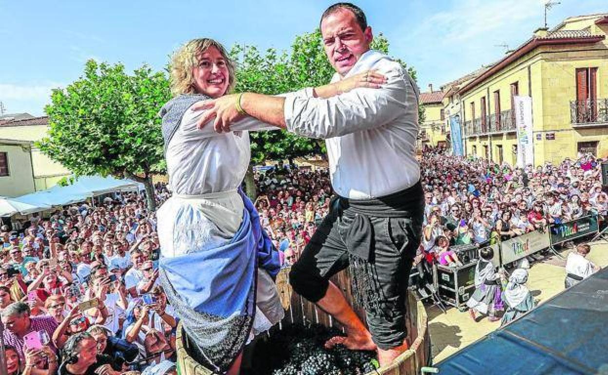 La Fiesta de la Vendimia del año pasado, se celebró en baños de Ebro. B. C.