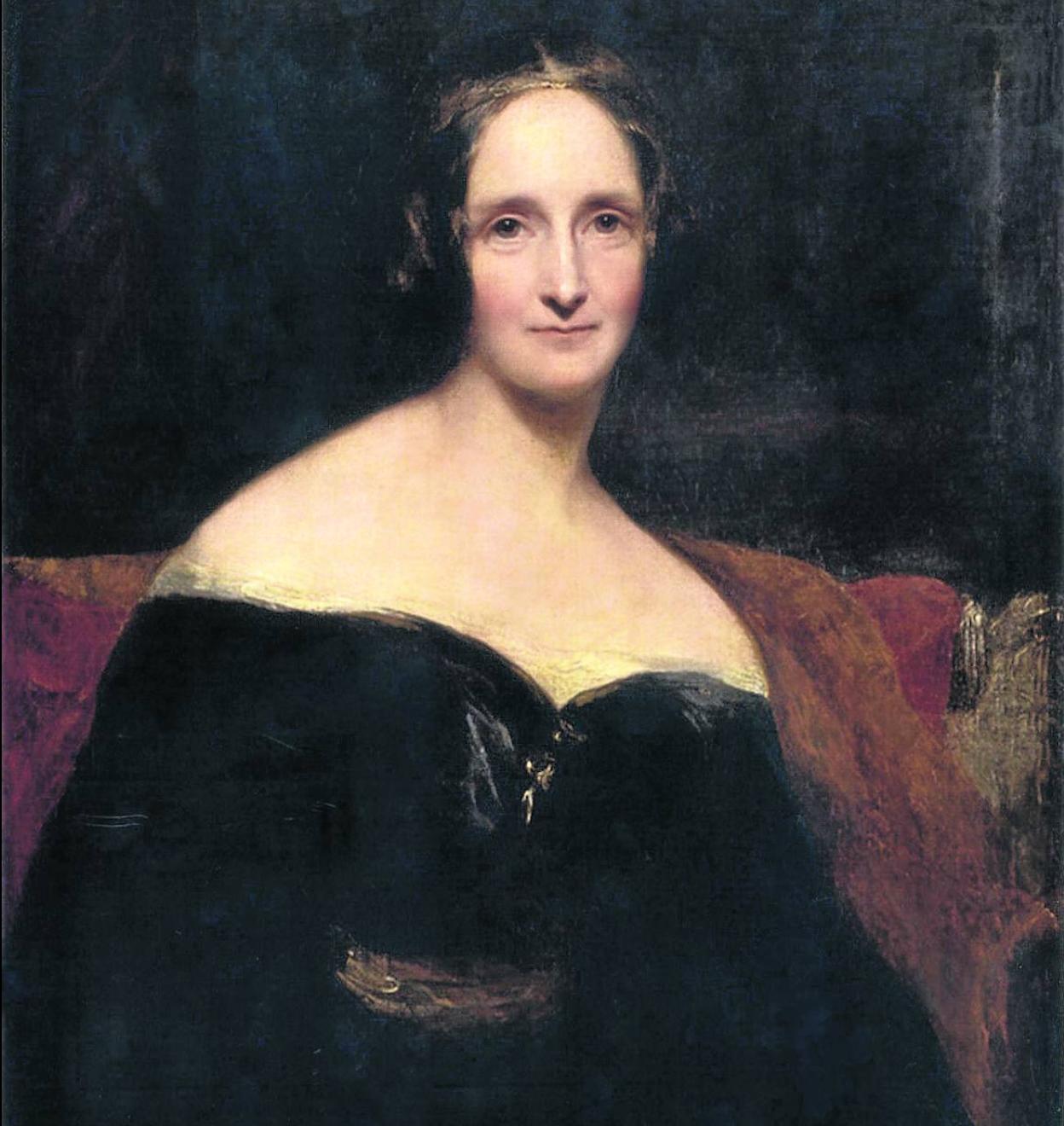 Retrato de la escritora Mary Shelley. 