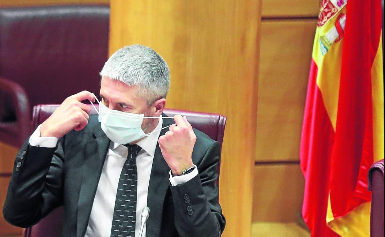 Fernando Grande-Marlaska compareció ayer ante la comisión de Interior del Senado.