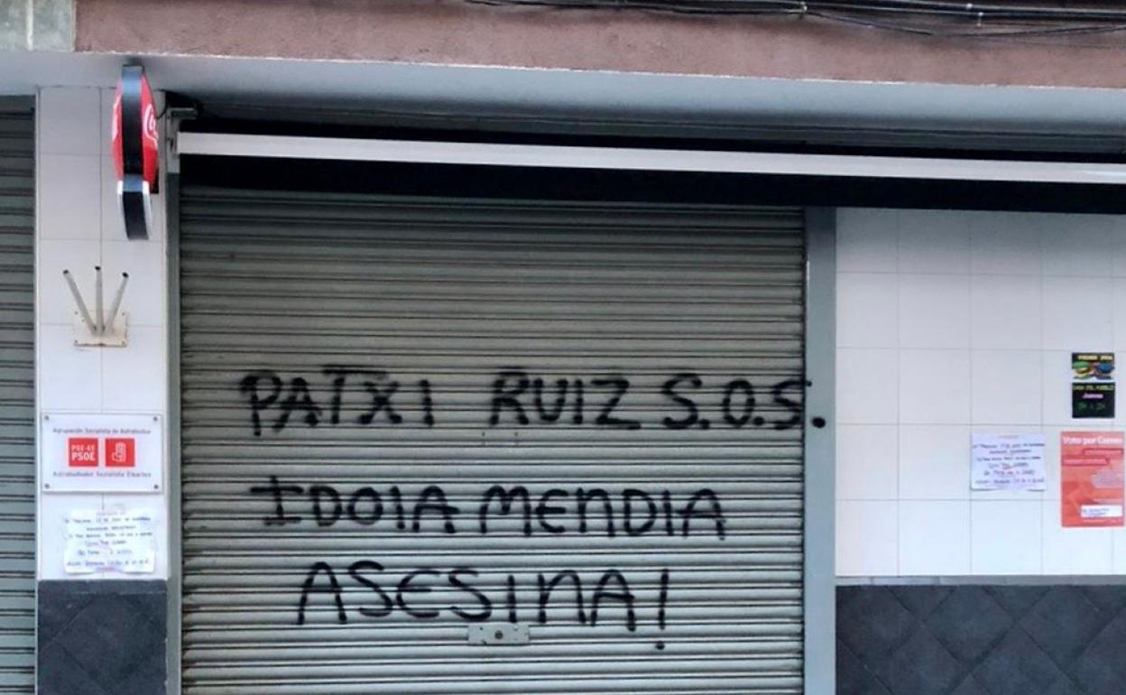 Pintada en la casa del pueblo de Astrabudua.