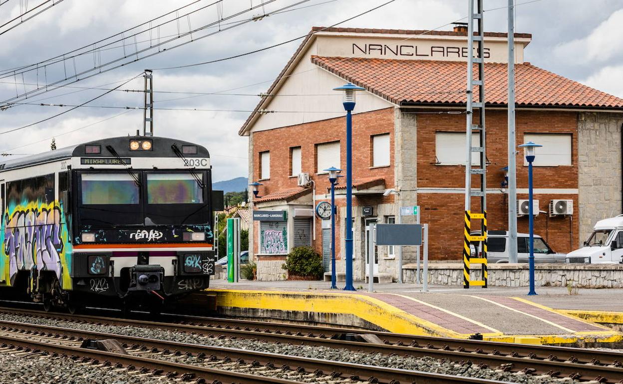 La estación del ferrocarril de Nanclares de la Oca. 