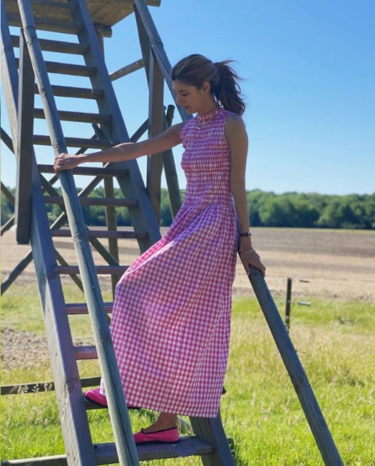 María de la Orden con vestido de su colección