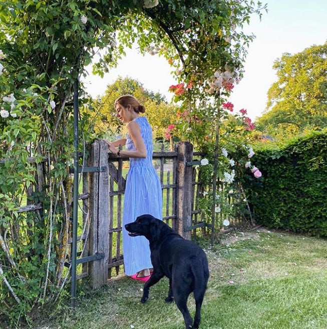 María de la Orden con vestido de su colección