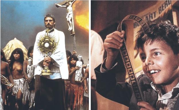 Escenas de 'La misión' (R. Joffé, 1986) y 'Cinema Paradiso' (G. Tornatore, 1988).