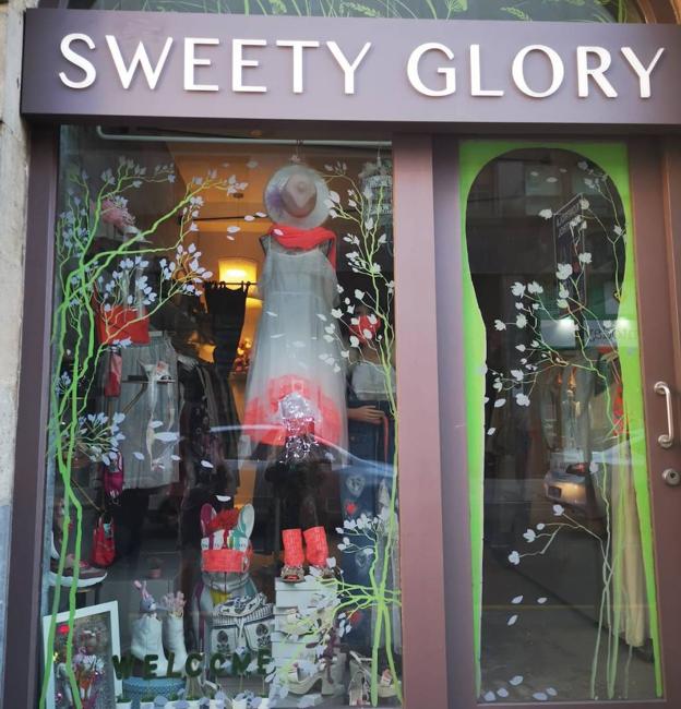 El escaparate de la tienda Sweet Glory.