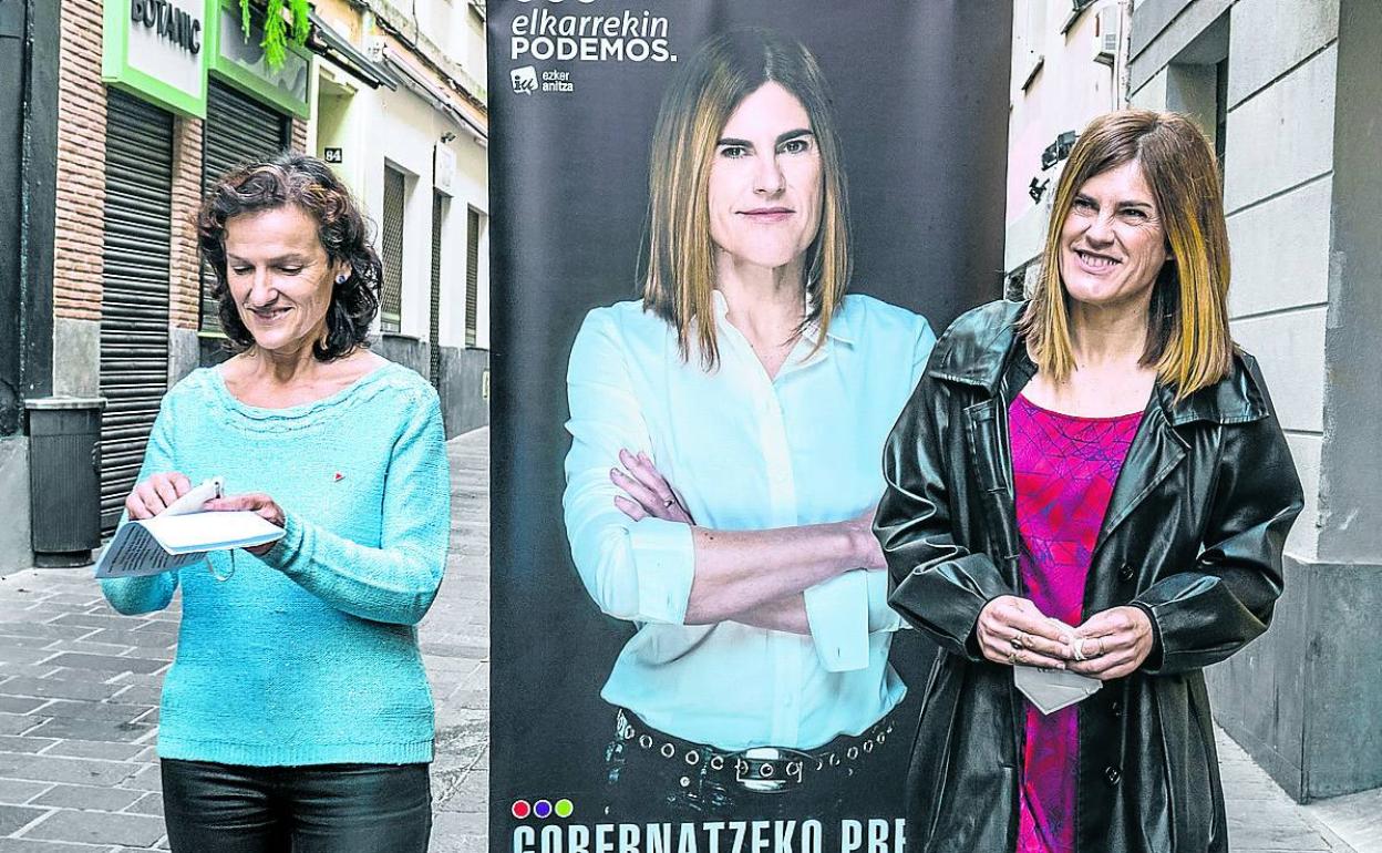Elkarrekin Podemos presentó ayer en Vitoria su programa y su cartel para las elecciones del 12-J.