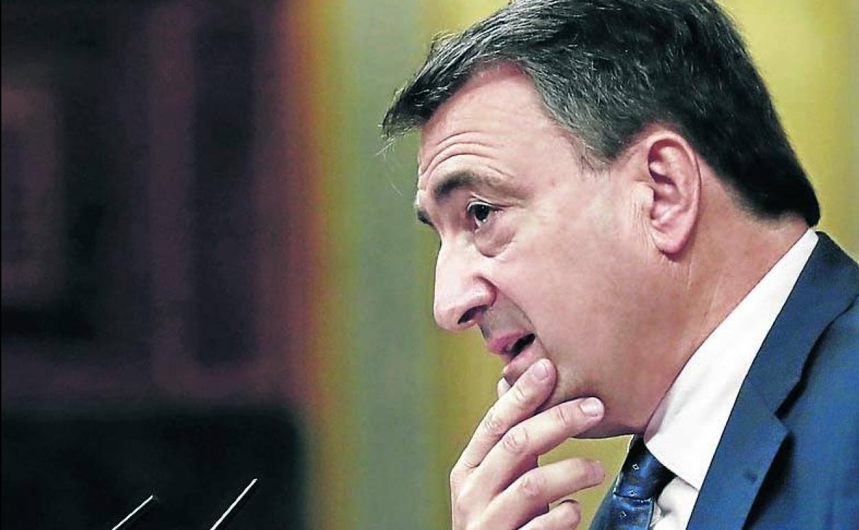 Aitor Esteban, ayer durante su intervención en el Congreso. 