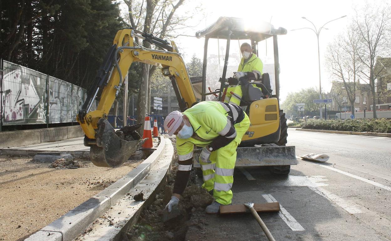 Obras del BEI en Mendizorroza. 