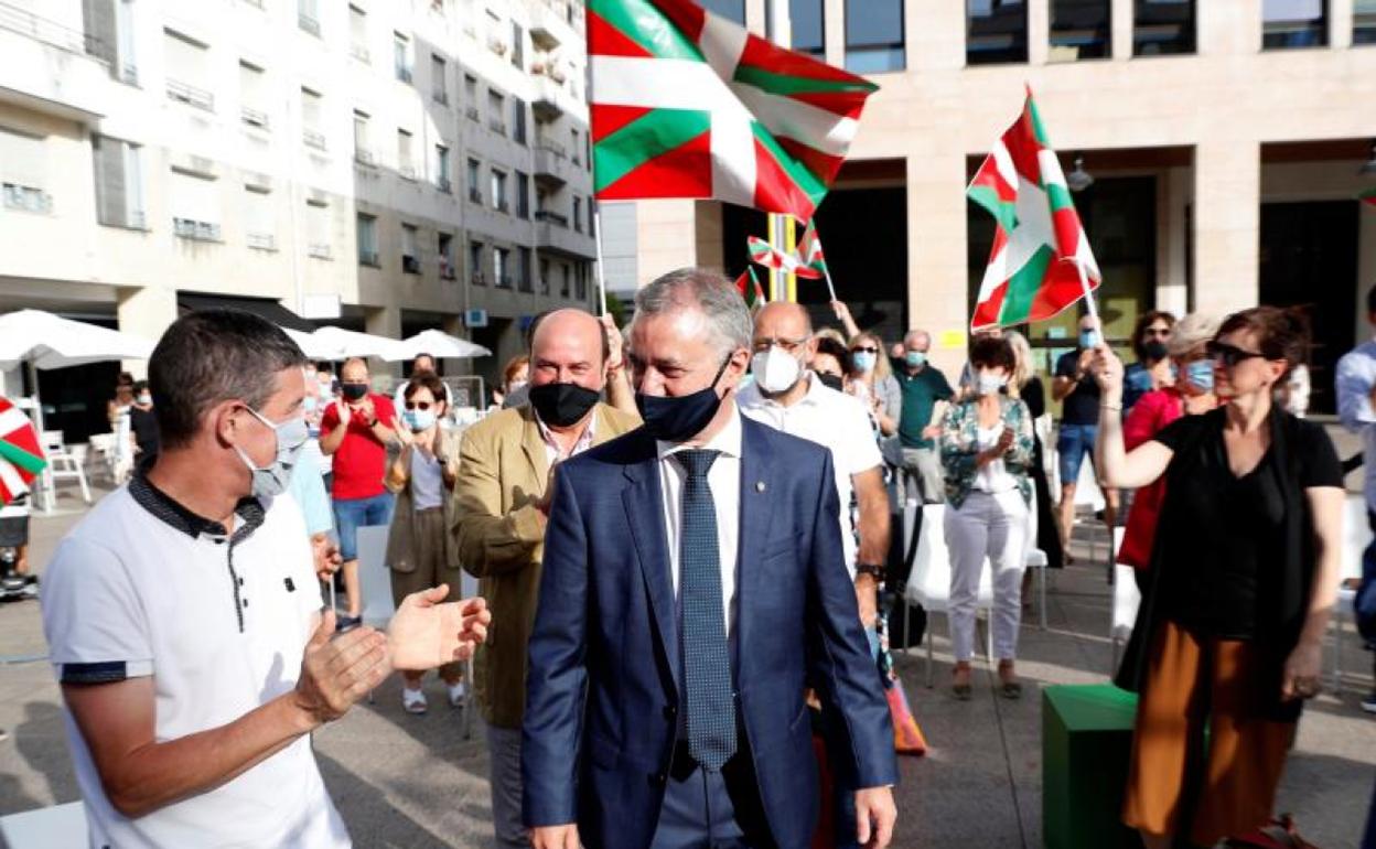 Iñigo Urkullu, en un acto celebrado el miércoles en San Sebastián. 