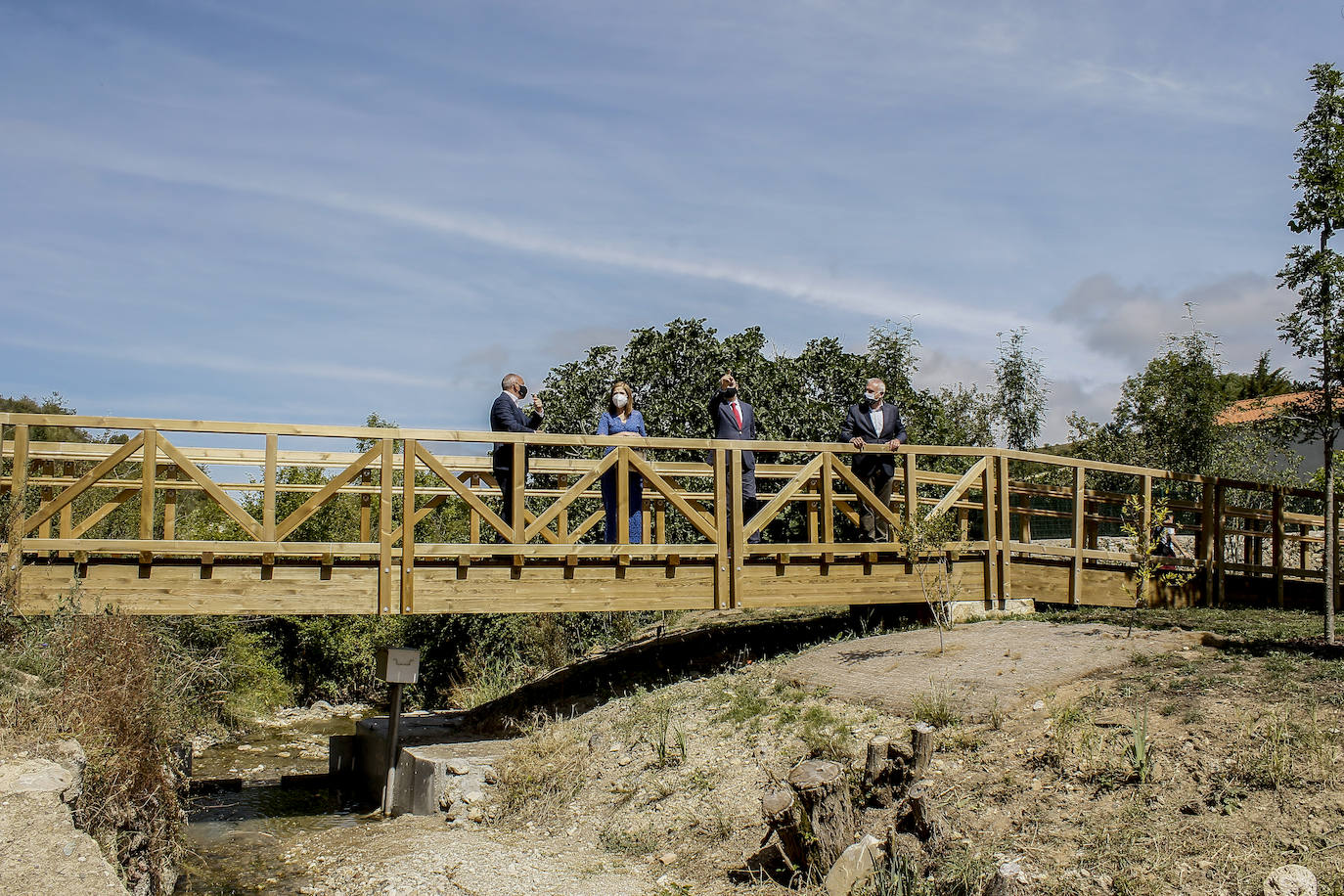 Inauguración de la nueva pasarela.