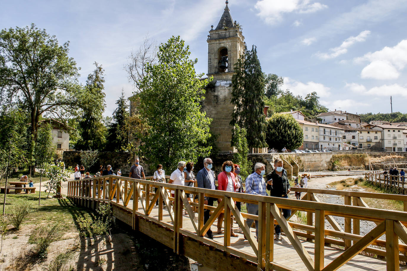 Inauguración de la nueva pasarela.