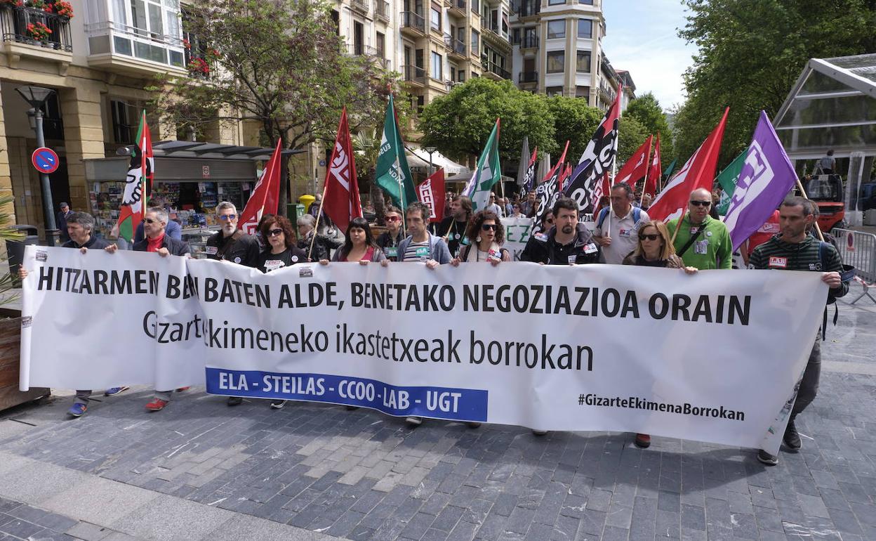 Manifestación de profesores de la enseñanza conertada, en 2019.