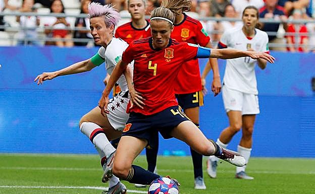Partido entre la selección de EE UU y la española.