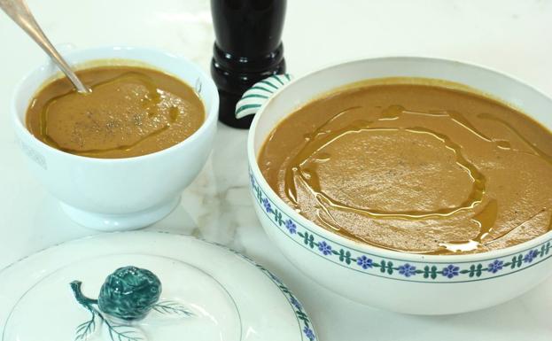 Receta de crema de marisco y aguacate