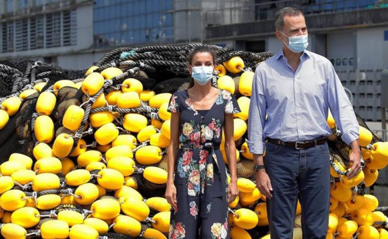 Los reyes en Cantabria. 